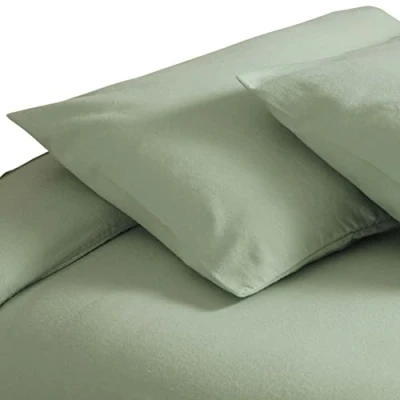 Image of Belledorm 100% Brushed Cotton Flannelette Housewife Pillow Cases, Apple, Pair