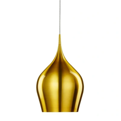 Image of Vibrant 1 Light Large Dome Ceiling Pendant Gold, E27