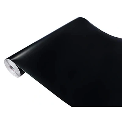 Image of d c fix® Sticky Back Plastic (self adhesive vinyl film) Matt Black 45cm x 1m (ORDER PER METRE) 200 0111
