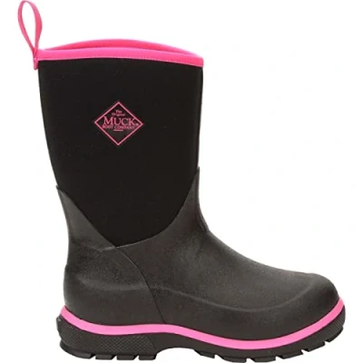 Image of Muck Boot Kids Element Boot, Big Kid Size 1, Black/Pink