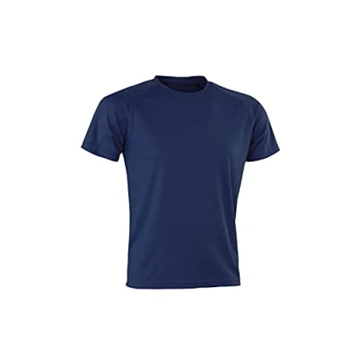 Image of Spiro Men Performance Aircool T Shirt Navy, Medium