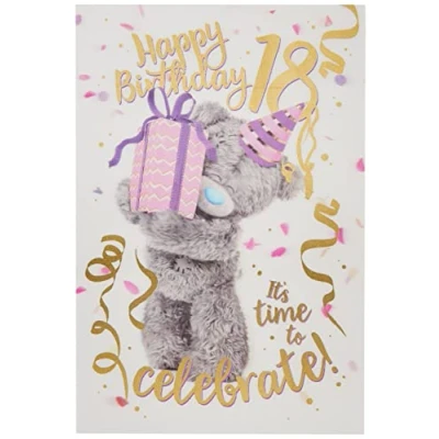 Image of Me to You 18th Birthday Card with 3D Effect,6x9 inch
