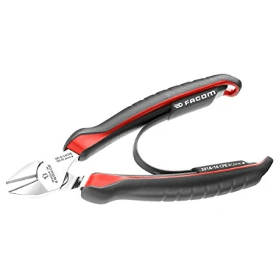Image of Facom 391A.16CPE Diagonal Electrician Tapered Nose Pliers, Black,