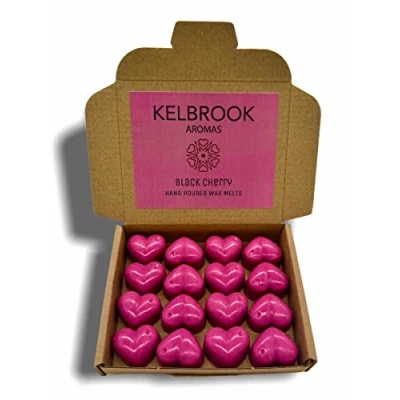 Image of Wax Melts Black Cherry 16 Pack Strong Scented Made in The UK Plastic Free Vegan