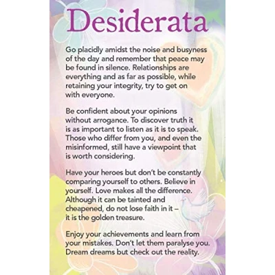 Image of Pocket Prayer Card Desiderata in Modern English