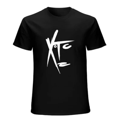 Image of XTC Music Men Cotton T Shirt Short Sleeve Clothes Tees M Black