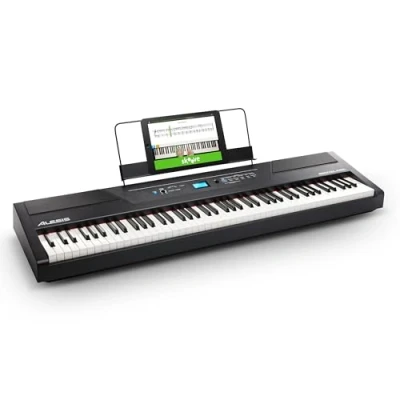 Image of Alesis Recital Pro Digital Piano Keyboard with 88 Weighted Hammer Action Keys, 12 Premium Voices and Built In Speakers