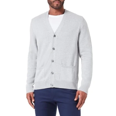 Image of Amazon Essentials Men&#039;s Cotton Cardigan Sweater, Light Grey Heather, XXL