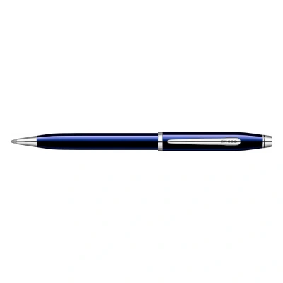 Image of Cross Century II Blue Lacquer Ballpoint Pen with Chrome Point