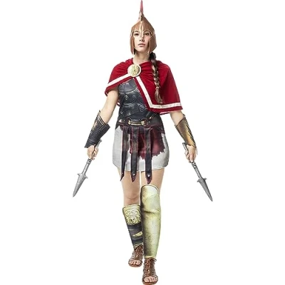 Image of Funidelia Kassandra Costume Assassin&#039;s Creed Odyssey Video Games for adults accessory fancy dress &amp; props Halloween, carnival parties Size XS Brown
