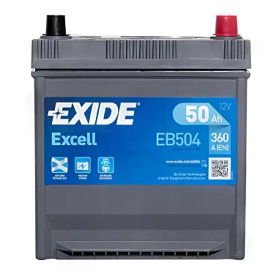 Image of 01579A105K, DP370APU050CH0U, E3710050C0, LP370APE050CH0 Starter battery EXIDE EXCELL EB504 12V 50Ah 360A Korean B1 Lead acid