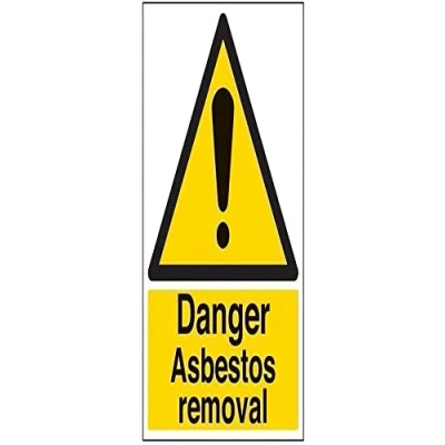 Image of V Safety Danger Asbestos Removal Warning Sign 300mm x 400mm 1mm Rigid Plastic