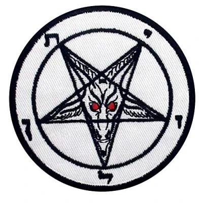 Image of Pentagram Goats Head Baphomet Death Satanic Sex Patch Embroidered Badge Iron On Sew Emblem