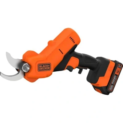 Image of Black+Decker 18v Power Pruner with 25mm Cutting Capacity Includes 1x 2Ah Battery and Charger