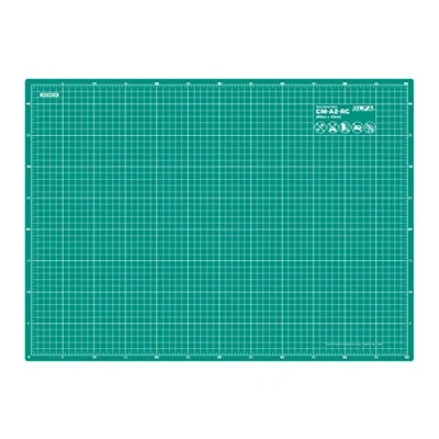 Image of Olfa 92cm X 61cm Cutting Mat Premium Double Sided Self Healing &amp; Eco Friendly Multipurpose for Fabric, Sewing, Quilting, and Crafts, Green, CM A1 RC