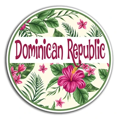 Image of 2 x 10cm Dominican Republic Vinyl Stickers Fun Sticker Laptop Luggage #32794 (10cm Wide)