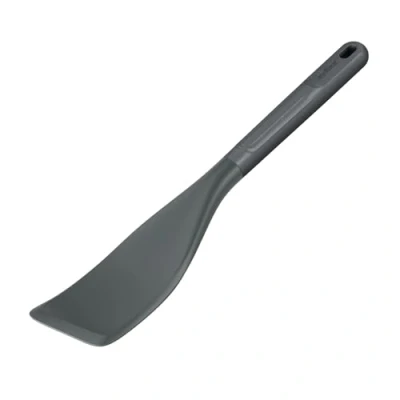 Image of Zyliss Easy Lift Turner, Sustainable Wheat Straw/Silicone, Spatula for Cooking, Non Stick, Heat Resistant Silicone Head, Beluga Grey, 30cm x 6cm, Dishwasher Safe, 5 Year Guarantee