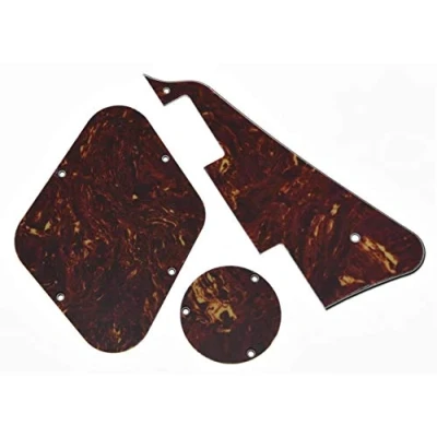 Image of Dopro Vintage Tortoise LP Pickguard &amp; Rear Plate Switch Cavity Covers for Epiphone Les Paul