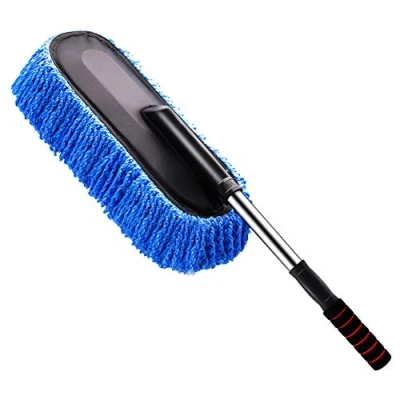 Image of Yicare Wash Brush with Long Handle Car Mop Chenille Microfiber Washing Cleaning Kit Scratch Free Telescopic for Most (BLUE)