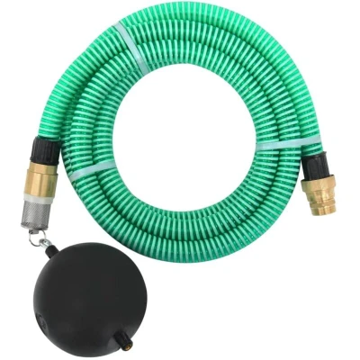 Image of vidaXL Suction Hose with Brass Connectors Green 1.1&quot; 25 m PVC
