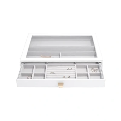 Image of Stackers Pebble White Supersize Jewellery Box Display Drawer