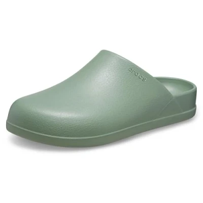 Image of Crocs Unisex Adult Dylan Mules Clogs Shoes, Moss, 9 UK Men / 11 Women