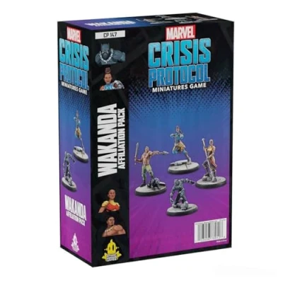 Image of Atomic Mass Games Marvel Crisis Protocol: Wakanda Affiliation Pack Miniatures Card Game Ages 14+ 2 Players 90 Minutes Playing Time