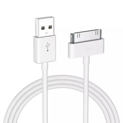 Image of pluX Cable Compatible with Charger iPhone 4/4S/3G/3GS,iPad 2/3/1,iPod Touch 4/3/2/1,Nano 6/5/4/3/2/1,Classic 3/2/1,(3.3 Feet,White)