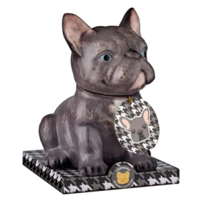 Image of PRESTINE NEW Ceramic French Bulldog Cookie Jar 100g