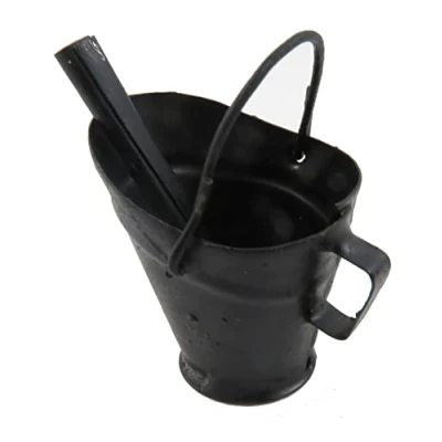 Image of Dolls House Coal Scuttle &amp; Ash Shovel Inglenook Fireplace Fireside Accessory L