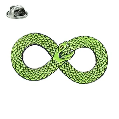 Image of Infinity Snake Metal &amp; Enamel Lapel Pin Badge XJKB14 57