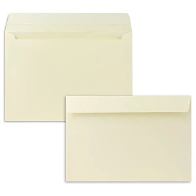 Image of 25x envelopes DIN C5 vanilla (cream) 16.2 x 22.9 cm self adhesive elegant for large invitations and cards birthdays or weddings