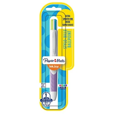 Image of Paper Mate InkJoy Quatro Retractable Ballpoint Pen, Medium Point, Bright Ink Colors, 1 Count by