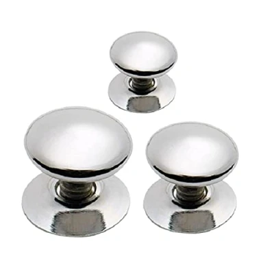 Image of The Home Fusion Company Victorian Chrome Plated Door Knob Knobs 25mm 32mm 38mm Cabinet Drawer Cupboard