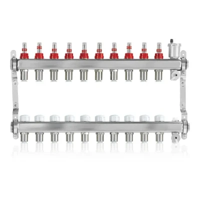 Image of JG Underfloor 10 Port UFH Manifold 15mm Connections JGUFHMAN10/3