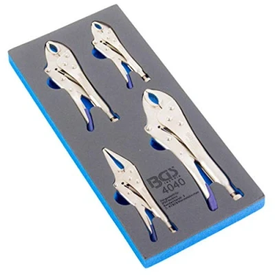 Image of BGS 4040 Tool Tray 1/3: Locking Pliers 4 pcs.