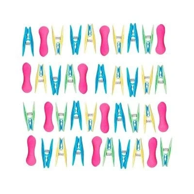 Image of 40 Soft Grip Clothes Pegs Pastel