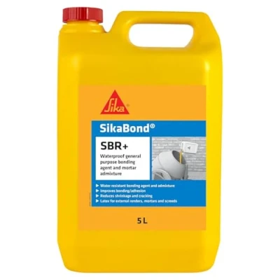 Image of Sika SikaBond SBR+ Waterproof General Purpose Bonding Agent and Admixture for Mortar,Screeds Renders 5L