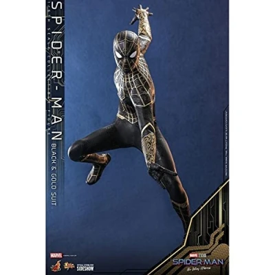 Image of Hot Toys 1:6 Spider Man Black &amp; Gold Suit Man: No Way Home