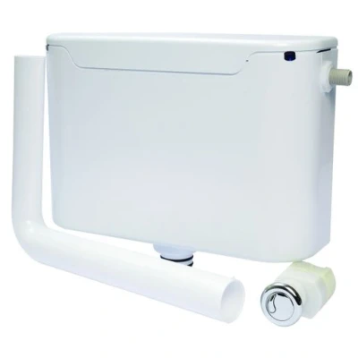 Image of Thomas Dudley Miniflo Concealed Cistern Side Entry Chrome White PMFWHS322875.