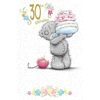 Image of Me to You 30th Birthday Happy Bday Cake &amp; Cherry Card Tatty Teddy Bear