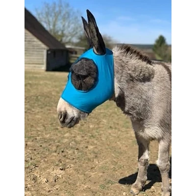 Image of Ruggles Donkey Pull On Fly Mask With Ears (Aqua, Large)