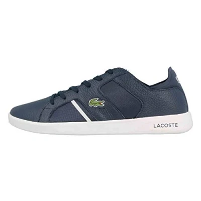 Image of Lacoste Novas 120 1 SMA Mens Navy Blue Trainers Leather (archived) Size UK 7.5