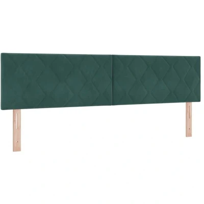 Image of Headboard Diamond Blocks Design Dark Green 180 cm Velvet Vidaxl