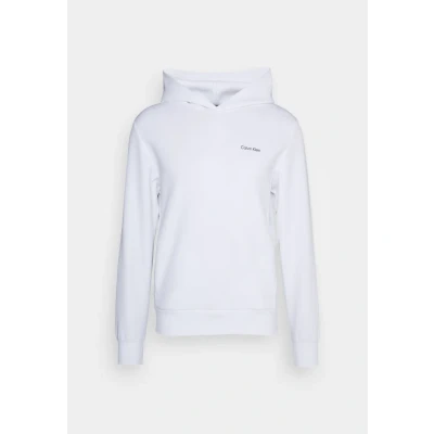 Image of Calvin Klein Micro LOGO Repreve Hoodie Sweatshirt, Men&#039;s, Size: Small, Bright white
