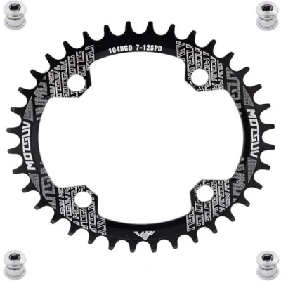 Image of YBEKI 40T 42T 44T 46T 48T 50T 52T Round Bicycle Chainring, Narrow Width Chainrings 104 BCD for Road Bike Mountain BMX MTB
