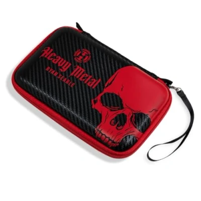 Image of Harrows Darts Case Ryan Searle Player Pro 6 Dart Holder I Holds Protective EVA Material Fully Assembled and Accessories Black Red