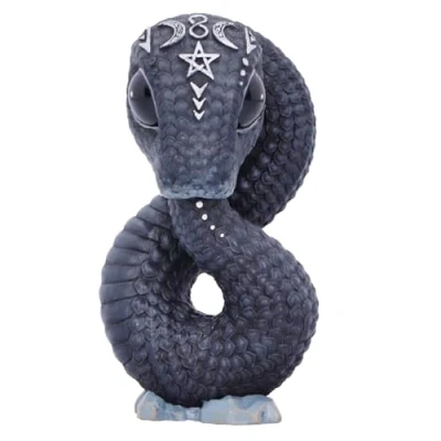 Image of Nemesis Now Cult Cuties Ouroboros Snake 9.6cm, Resin, Black, Occult Figurine, Scarily Adorable Gift, Cast in the Finest Lovingly Hand Painted
