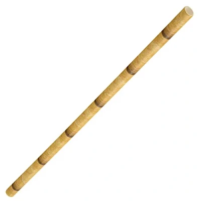 Image of Paper Natural Bamboo Straw 8&quot; (20cm) Box of 250