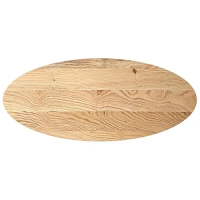 Image of vidaXL Solid Oak Wood Oval Tabletop 140x60x2 cm For Coffee, Side or Bar Tables Unique Grain Patterns